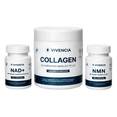 Vivencia Pachet NMN + NAD+ Pro Liposomal + Colagen Marin