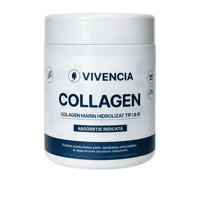 Vivencia Colagen Marin Hidrolizat Tip I 300g – Peptide cu Vitamina C