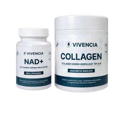 Vivencia Pachet NAD+ Pro Liposomal + Colagen Marin 300g