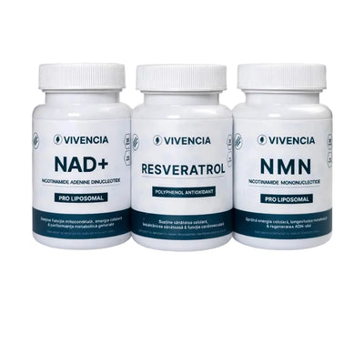 Vivencia Pachet NMN + NAD+ + Resveratrol Pro Liposomal | 90 Capsule