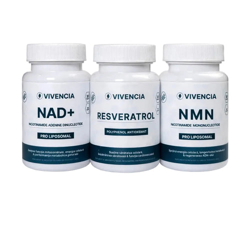 Vivencia Pachet NMN + NAD+ + Resveratrol Pro Liposomal | 90 Capsule