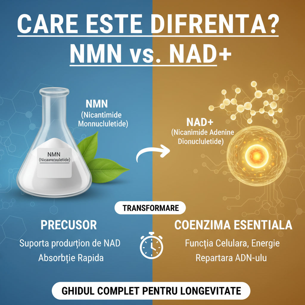 Care este diferența între NMN și NAD? Ghidul complet pentru longevitate