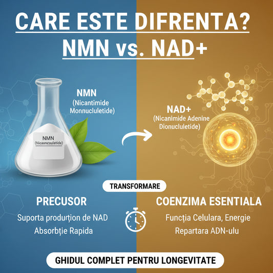 Care este diferența între NMN și NAD? Ghidul complet pentru longevitate