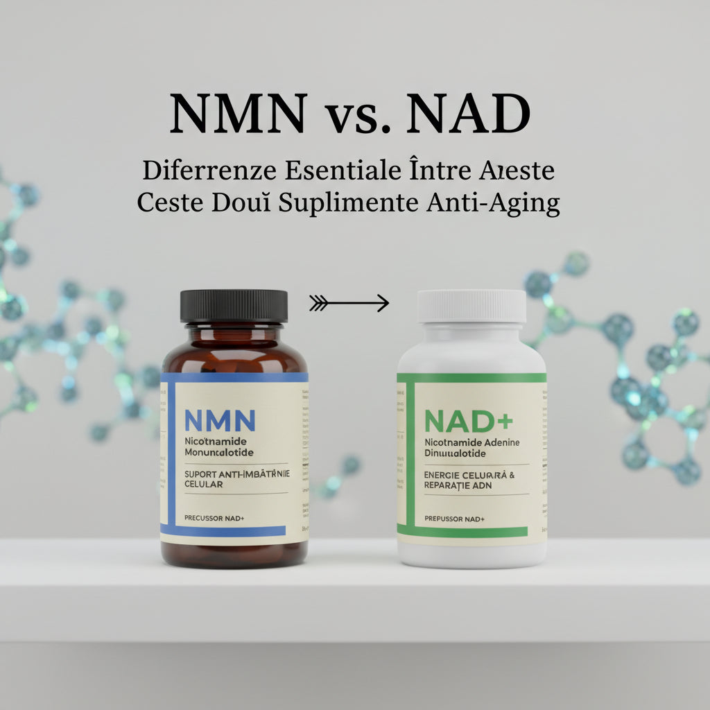 NMN vs NAD: Diferențele Esențiale Între Aceste Două Suplimente Anti-Aging
