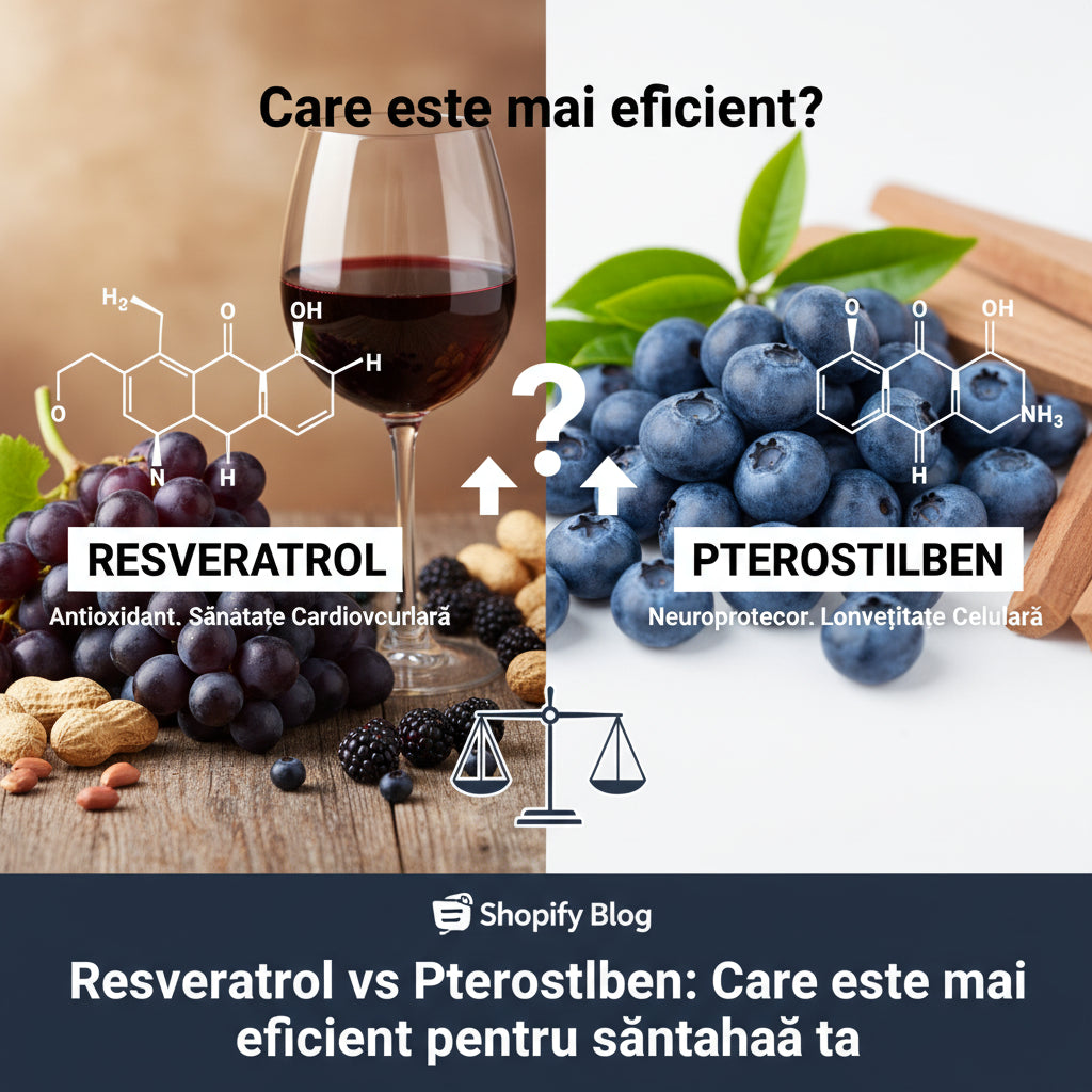 Resveratrol vs Pterostilben: Care este mai eficient pentru sănătatea ta?