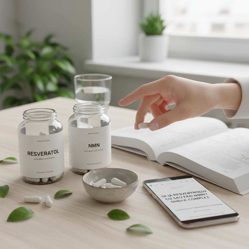 Se ia resveratrolul cu sau fără NMN? Ghidul complet pentru combinarea suplimentelor antiaging