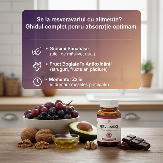 Se ia resveratrolul cu alimente? Ghidul complet pentru absorbție optimă