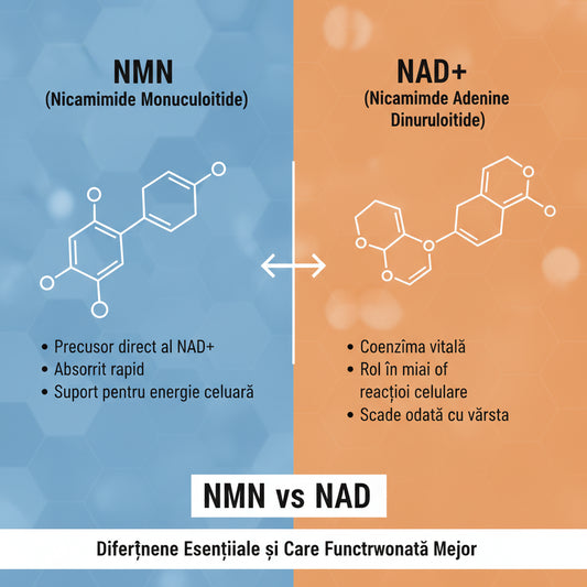 NMN vs NAD: Diferențele Esențiale și Care Funcționează Mejor