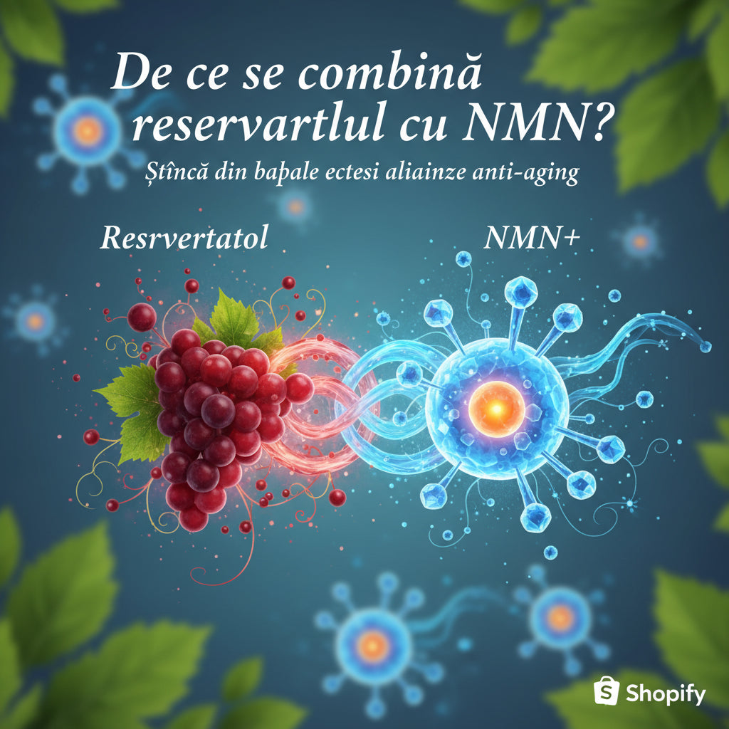 De ce se combină resveratrolul cu NMN? Știința din spatele acestei alianțe anti-aging
