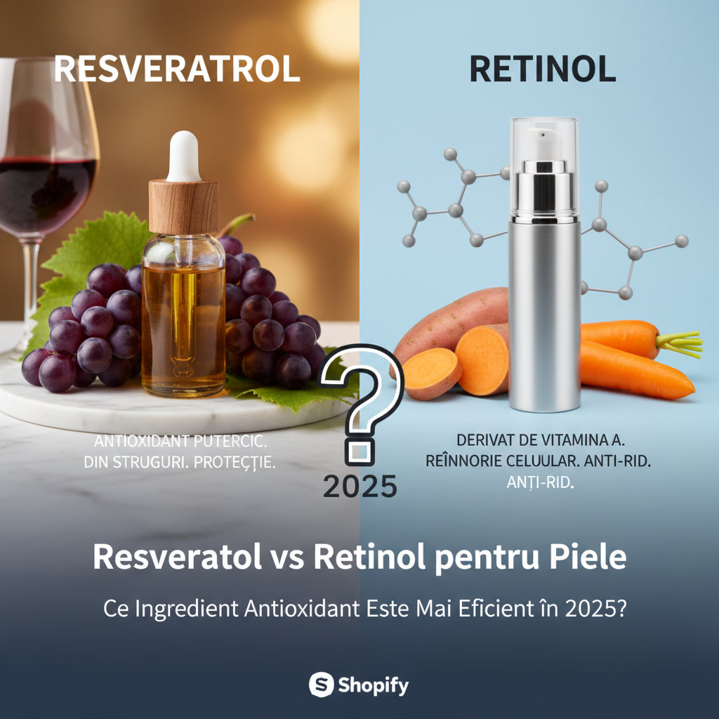 Resveratrol vs Retinol pentru Piele: Ce Ingredient Antioxidant Este Mai Eficient în 2025?