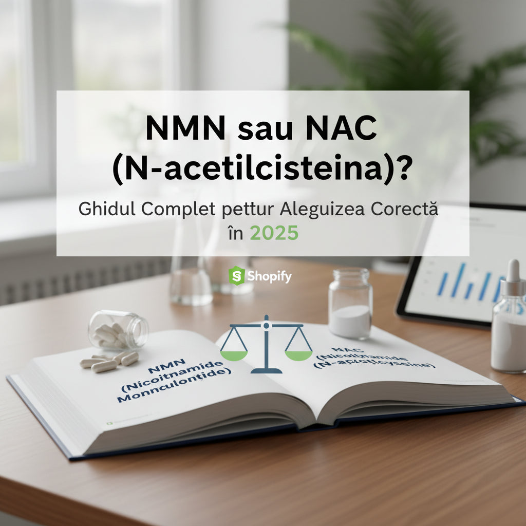 NMN sau NAC (N-acetilcisteina)? Ghidul Complet pentru Alegerea Corectă în 2025