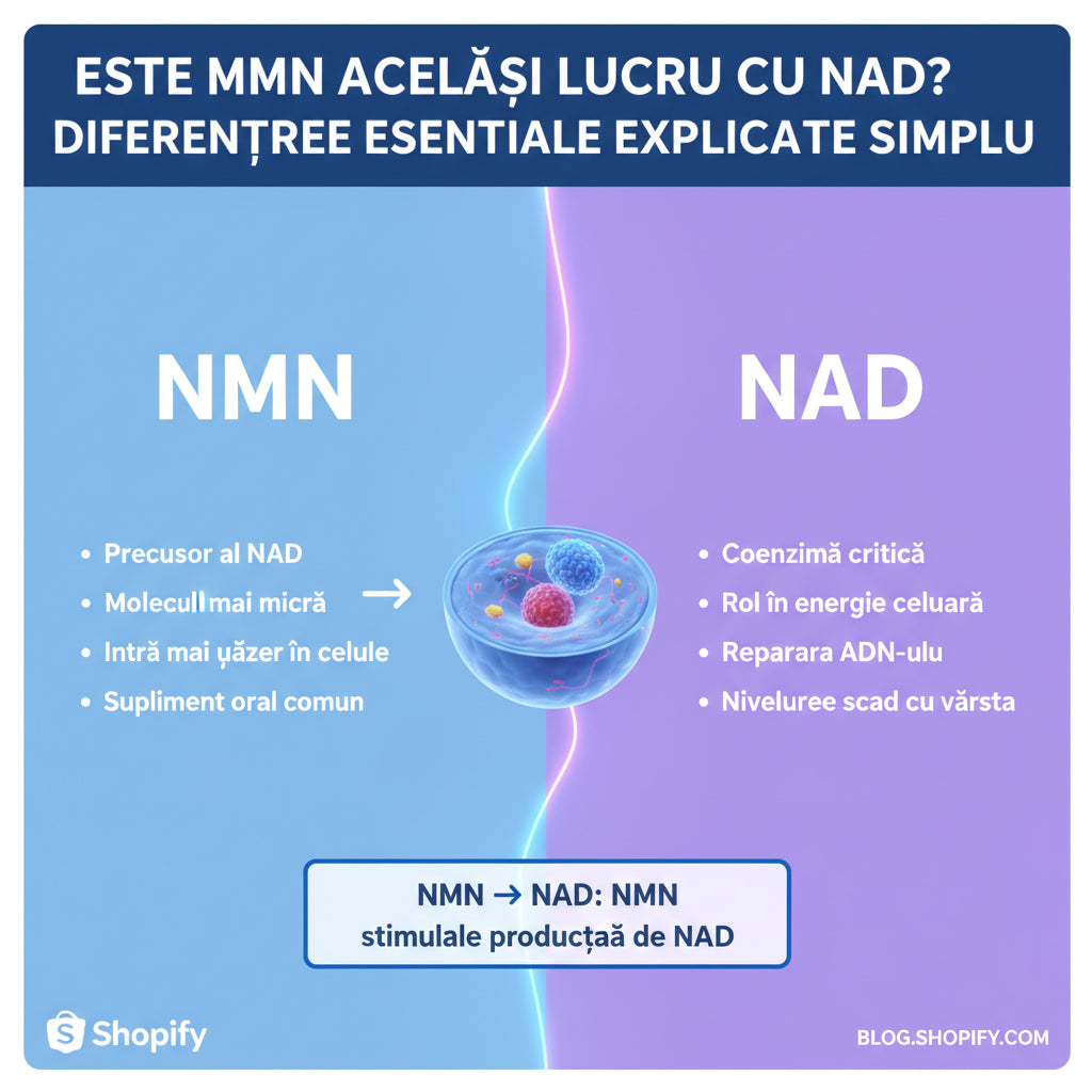 Este NMN același lucru cu NAD? Diferențele esențiale explicate simplu