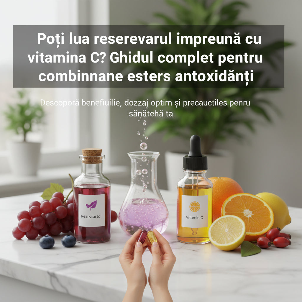 Poți lua resveratrol împreună cu vitamina C? Ghidul complet pentru combinarea acestor antioxidanți