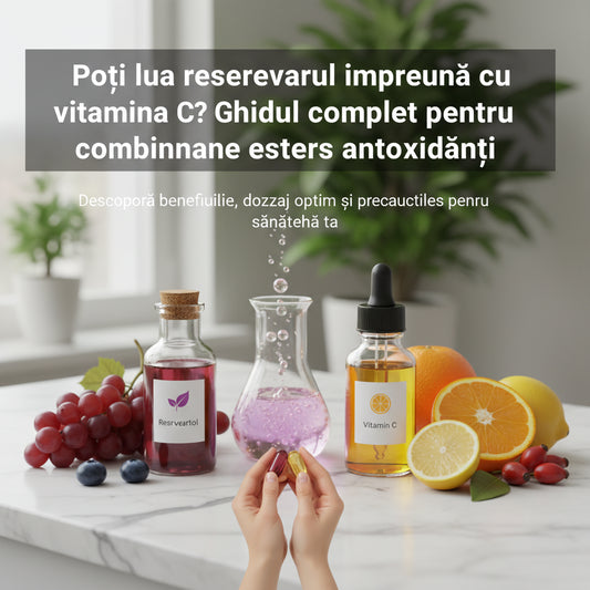 Poți lua resveratrol împreună cu vitamina C? Ghidul complet pentru combinarea acestor antioxidanți