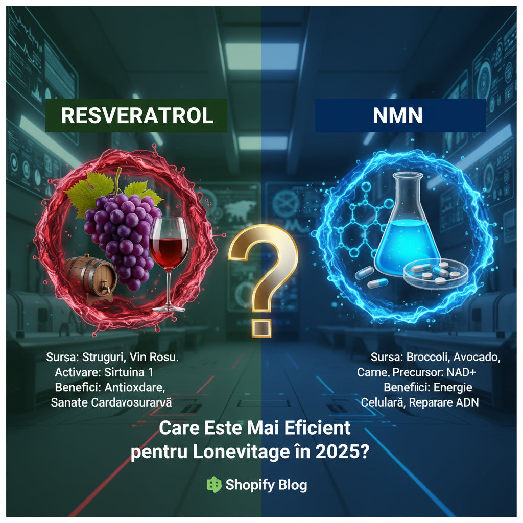 Resveratrol vs NMN: Care Este Mai Eficient pentru Longevitate în 2025?