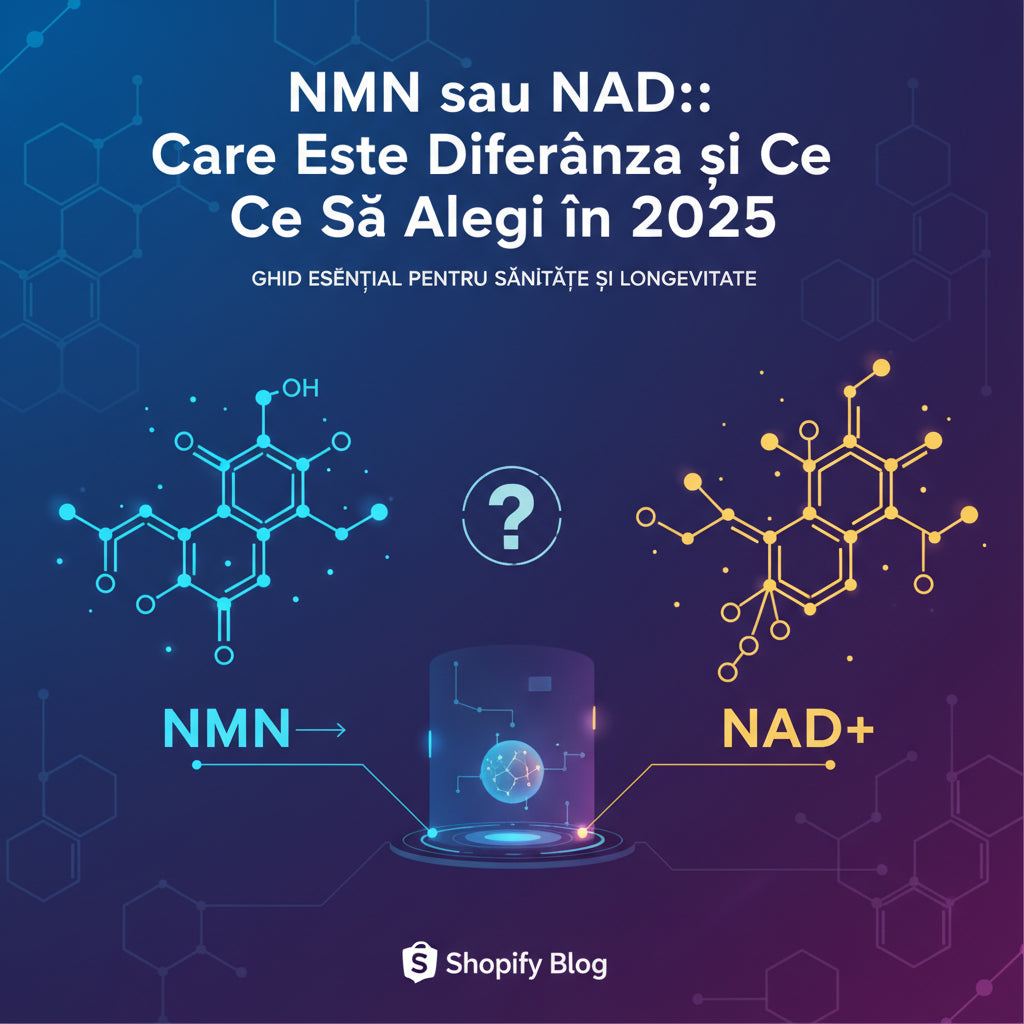 NMN sau NAD+: Care Este Diferența și Ce Să Alegi în 2025