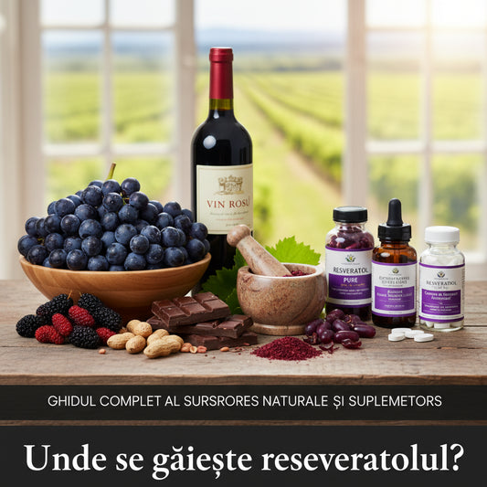 Unde se găsește resveratrolul? Ghidul complet al surselor naturale și suplimentelor