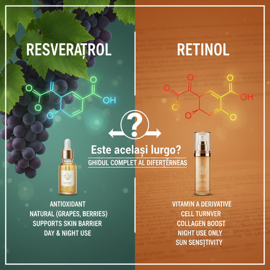 Este resveratrolul același lucru cu retinolul? Ghidul complet al diferențelor