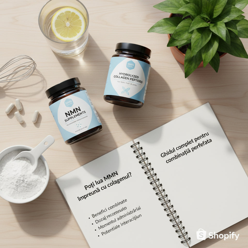 Poți lua NMN împreună cu colagenul? Ghidul complet pentru combinația perfectă