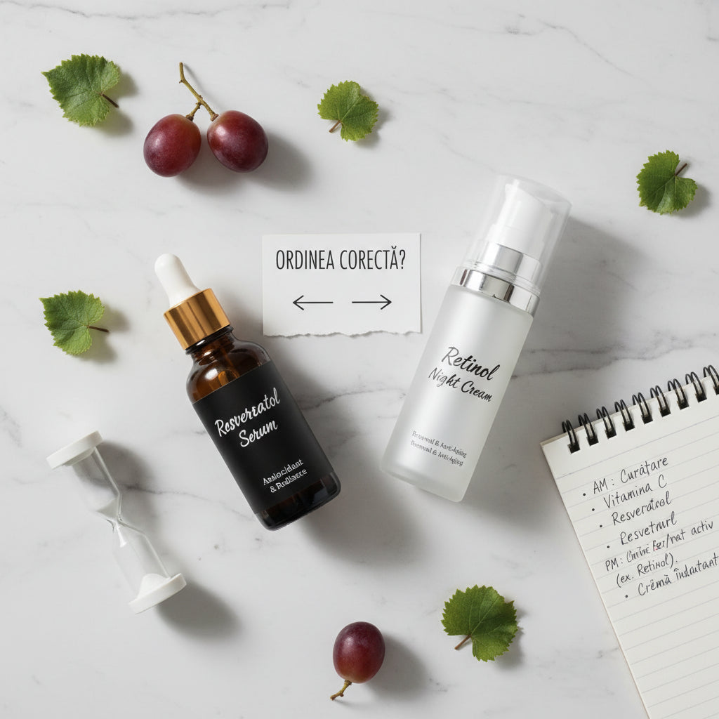 Resveratrol sau Retinol: Ordinea Corectă de Aplicare în Rutina de Îngrijire