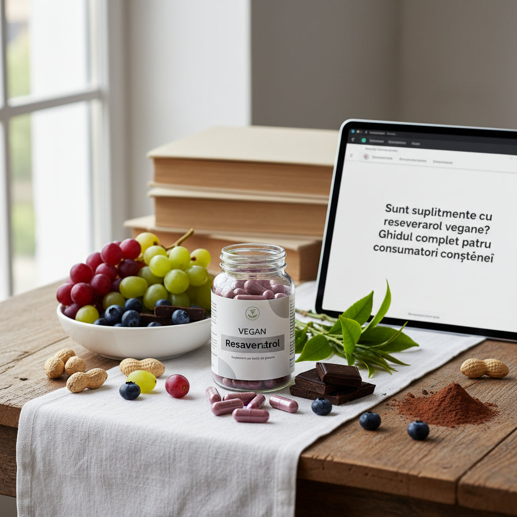 Sunt suplimentele cu resveratrol vegane? Ghidul complet pentru consumatori conștienți