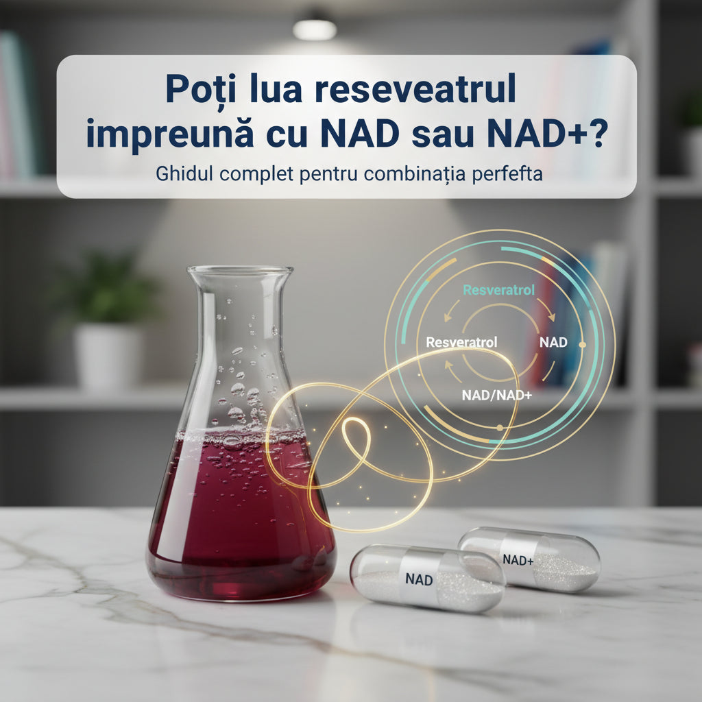 Poți lua resveratrol împreună cu NAD sau NAD+? Ghidul complet pentru combinația perfectă