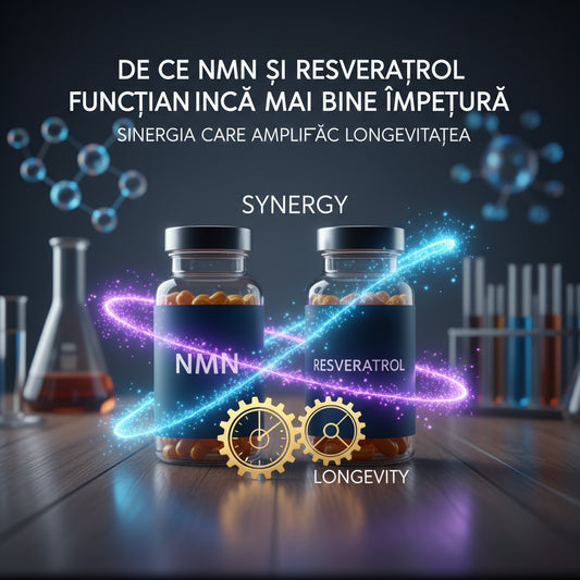De Ce NMN și Resveratrol Funcționează Mai Bine Împreună: Sinergia Care Amplifică Longevitatea