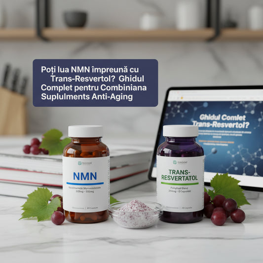 Poți lua NMN împreună cu Trans-Resveratrol? Ghidul Complet pentru Combinarea Suplimentelor Anti-Aging