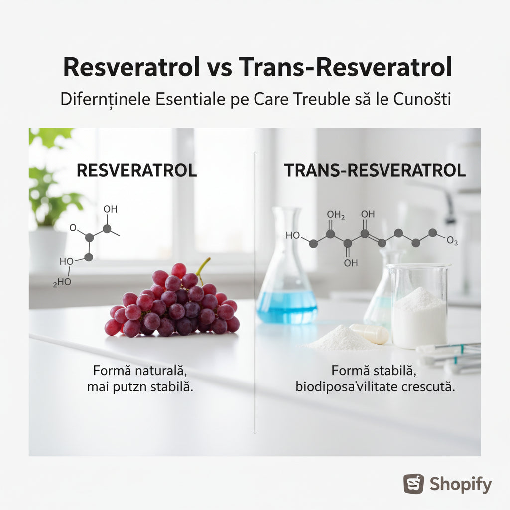 Resveratrol vs Trans-Resveratrol: Diferențele Esențiale pe Care Trebuie să le Cunoști