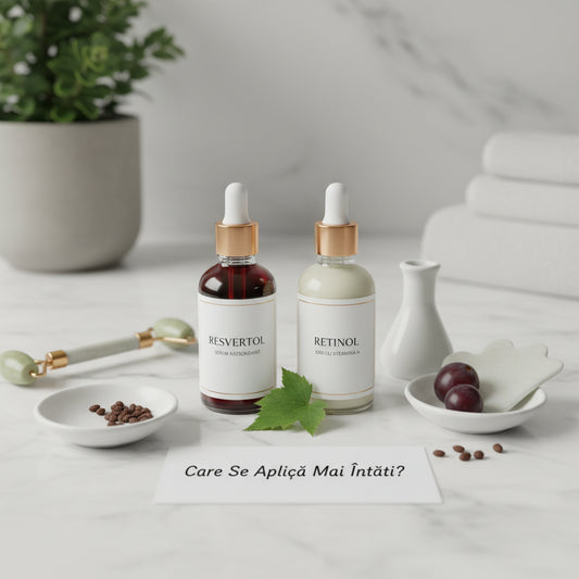 Resveratrol sau Retinol: Care Se Aplică Mai Întâi în Rutina de Îngrijire?