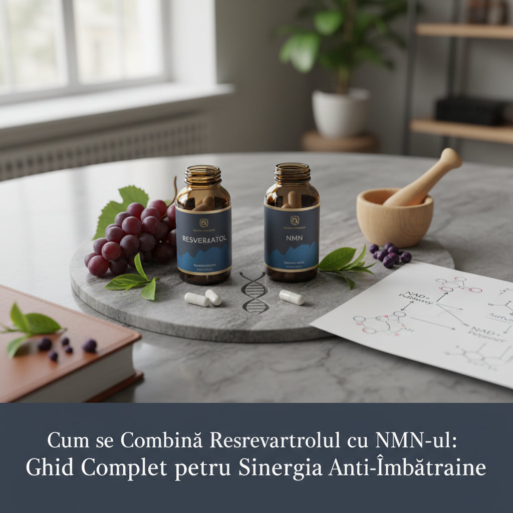 Cum se Combină Resveratrolul cu NMN-ul: Ghidul Complet pentru Sinergia Anti-Îmbătrânire