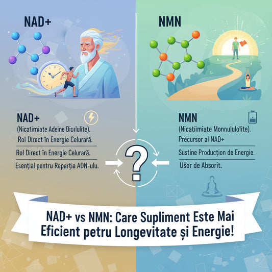 NAD+ vs NMN: Care Supliment Este Mai Eficient pentru Longevitate și Energie?