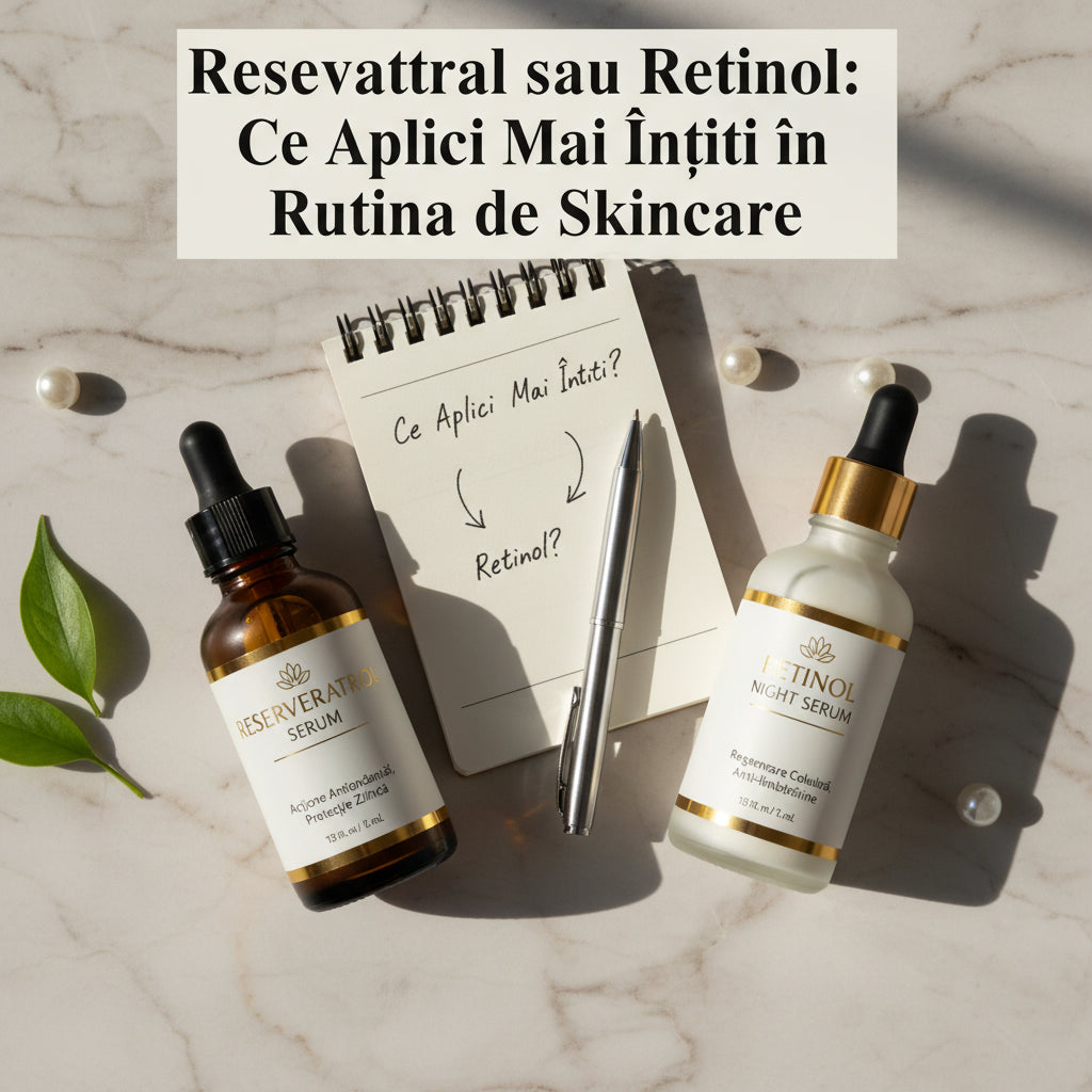 Resveratrol sau Retinol: Ce Aplici Mai Întâi în Rutina de Skincare?