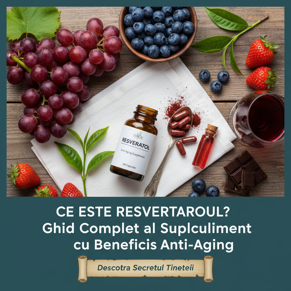 Ce este Resveratrolul? Ghidul Complet al Suplimentului cu Beneficii Anti-Aging