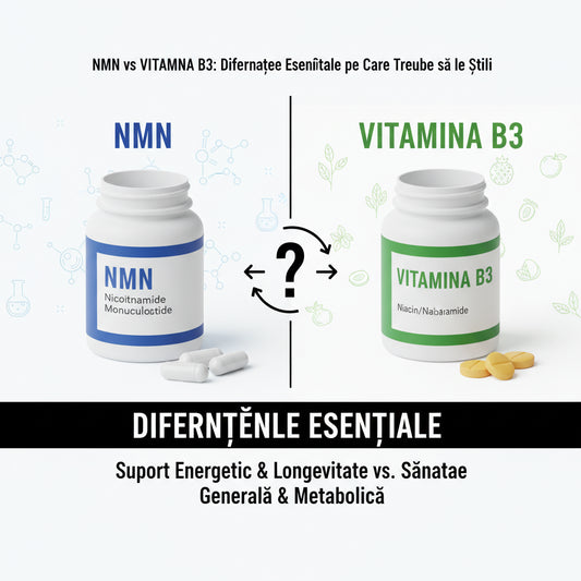 NMN vs Vitamina B3: Diferențele Esențiale pe Care Trebuie să le Știi