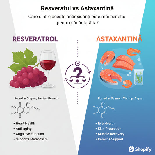 Resveratrol vs Astaxantină: Care dintre aceste antioxidanți este mai benefic pentru sănătatea ta?