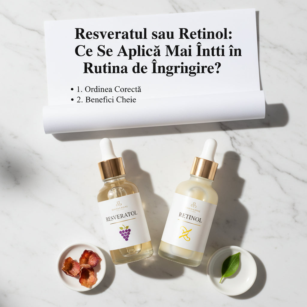 Resveratrol sau Retinol: Ce Se Aplică Mai Întâi în Rutina de Îngrijire?