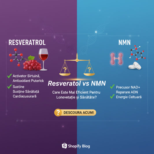 Resveratrol vs NMN: Care Este Mai Eficient Pentru Longevitate și Sănătate?
