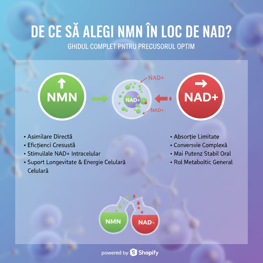 De ce să alegi NMN în loc de NAD? Ghidul complet pentru precursorul optim