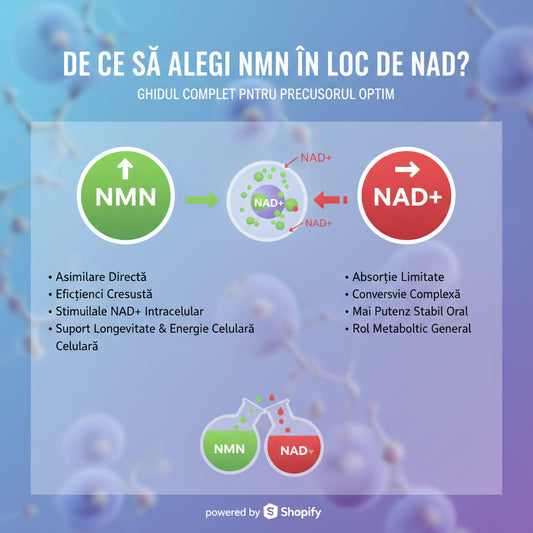 De ce să alegi NMN în loc de NAD? Ghidul complet pentru precursorul optim