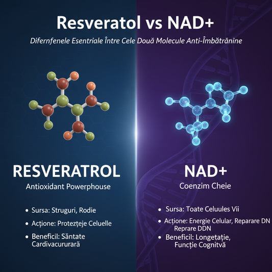 Resveratrol vs NAD+: Diferențele Esențiale Între Cele Două Molecule Anti-Îmbătrânire