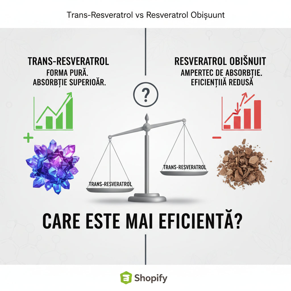 Trans-Resveratrol vs Resveratrol Obișnuit: Care Este Diferența și Ce Formă Este Mai Eficientă?