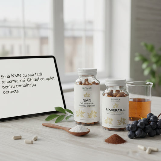 Se ia NMN cu sau fără resveratrol? Ghidul complet pentru combinația perfectă