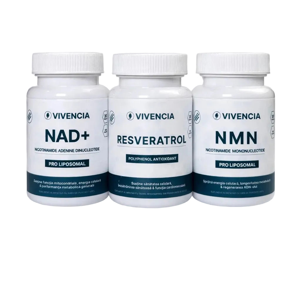 Vivencia Pachet NMN + NAD+ + Resveratrol Pro Liposomal  | 90 Capsule