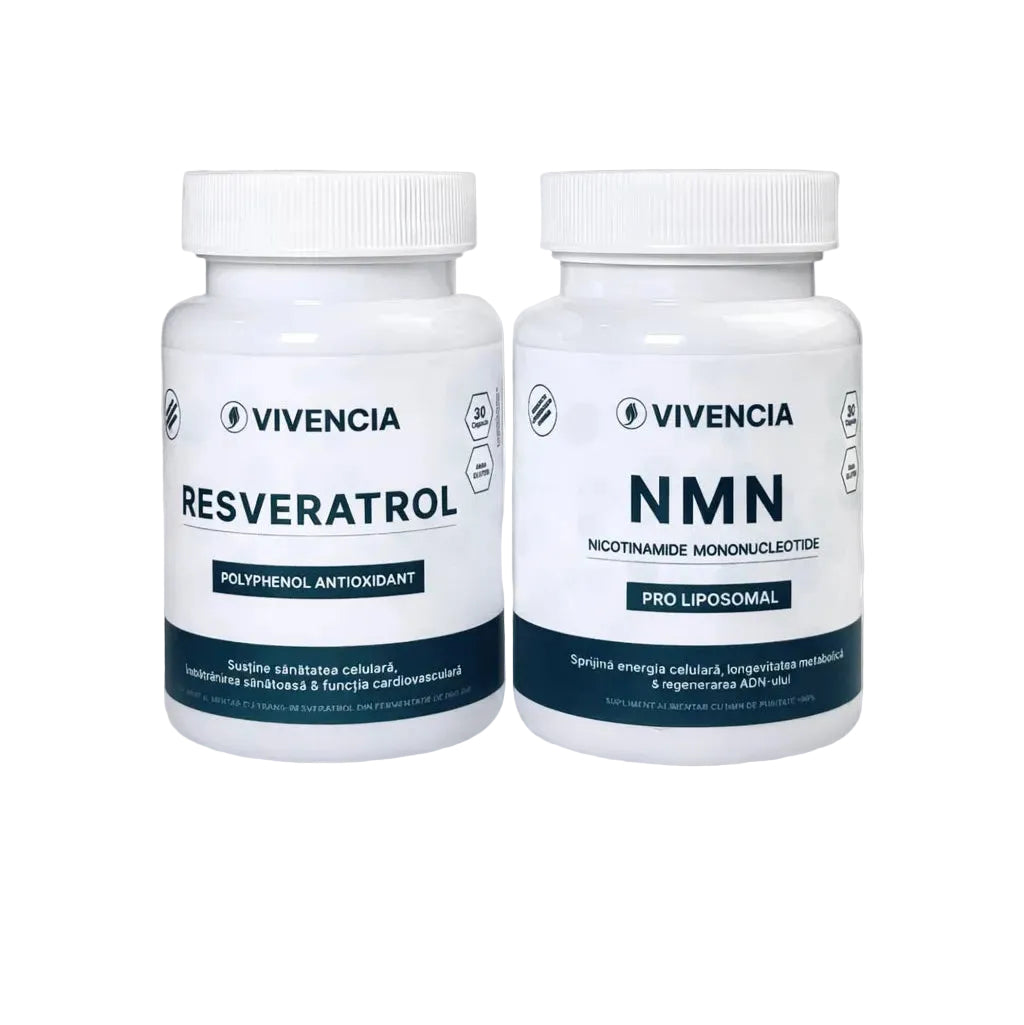 Vivencia Pachet NMN Pro Liposomal + Resveratrol 98% | 60 Capsule